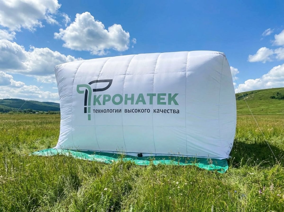 Бескаркасная надувная палатка Кронатек для отогрева техники